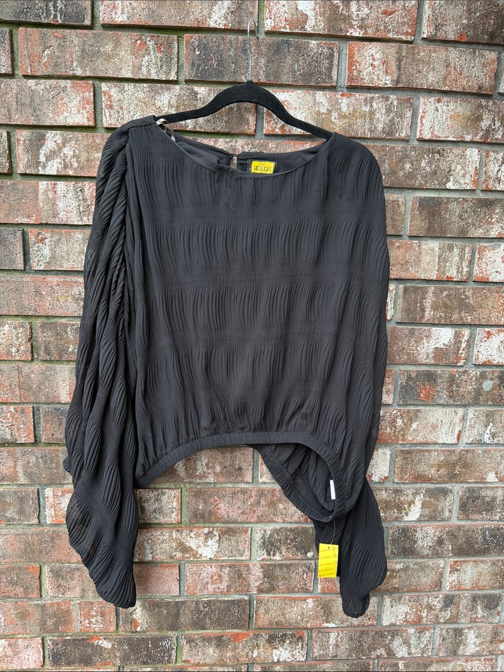 Flowy Black Sheer Women's Top
